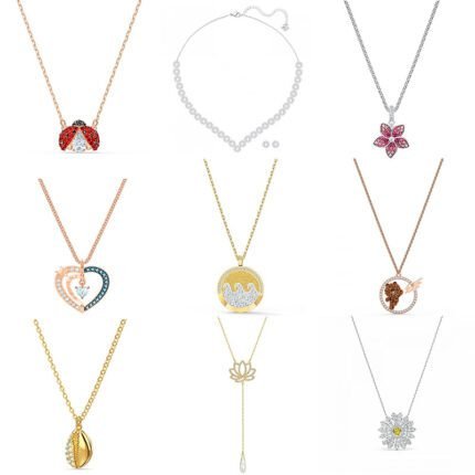 Sparkling Zircon Seven Star Ladybug Pendant Necklace