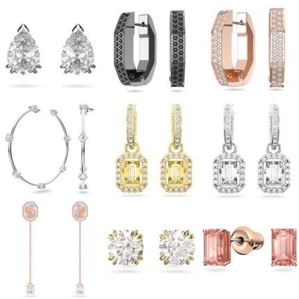 2024 New Fashionable and High end Sparkling Zircon Women's Multi functional Earrings