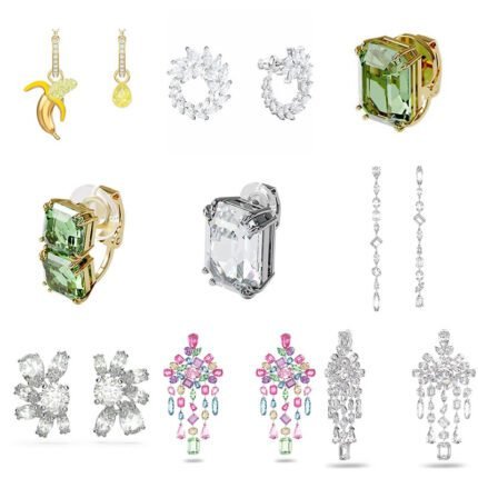 2024 New Fashionable and High end Sparkling Zircon Women's Multi functional Earrings