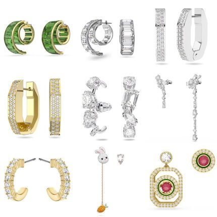 2024 New Fashionable and High end Sparkling Zircon Women's  Multi functional Earrings