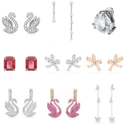 2024 New Fashionable and High end Sparkling Zircon Women's Multi functional Earrings