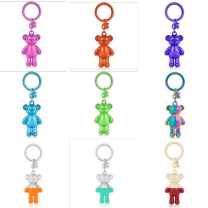 New 2024 Fashion Cute Animal Shape Keychain Portable Pendant Candy Color