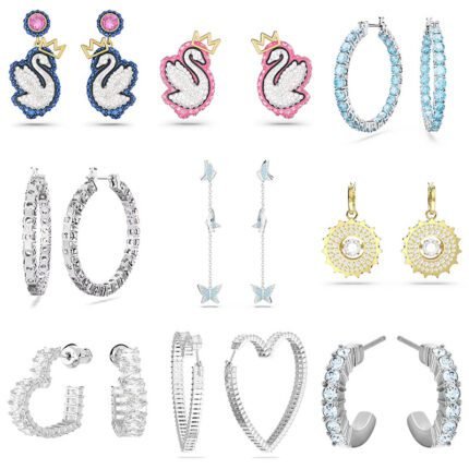 2024 New Fashionable and High end Sparkling Zircon Women's  Multi functional Earrings