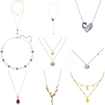 Fashionable and high-end multiple zircon pendant necklaces