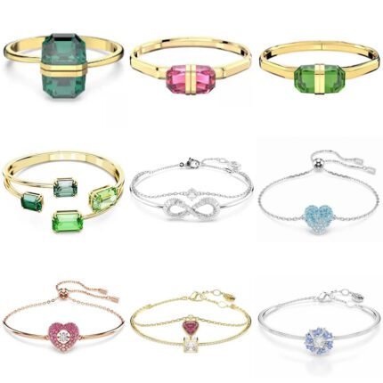 2024 New  Square Zircon Open Bracelet with Multiple Colors