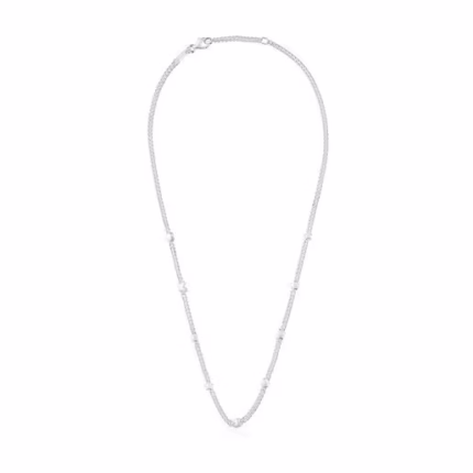 Short silver Necklace with motifs Bold Motif
