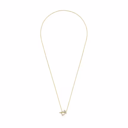 Short gold and diamond bear Necklace I-Bear