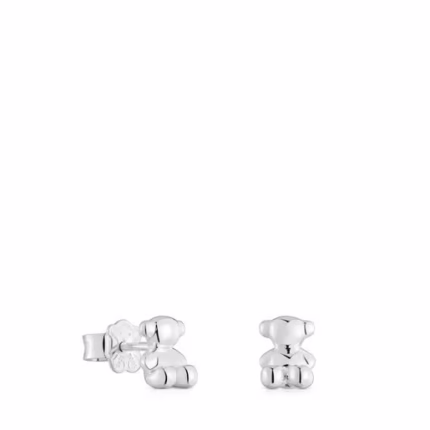 Bold Bear 7.2 mm silver bear Earrings