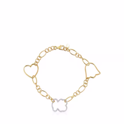 New Silueta two-tone chain Bracelet with motifs