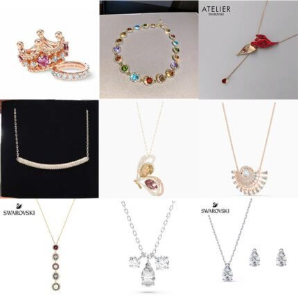 Rose gold zircon crown pendant necklace