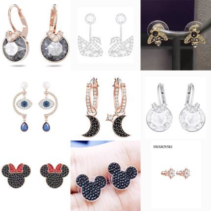 2024 New Fashionable and High end Sparkling Zircon Women's  Multi functional Earrings