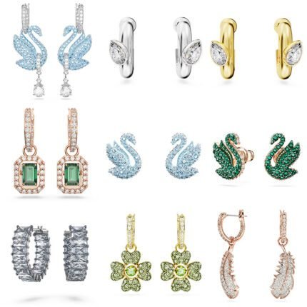 2024 New Fashionable and High end Sparkling Zircon Women's Multi functional Earrings