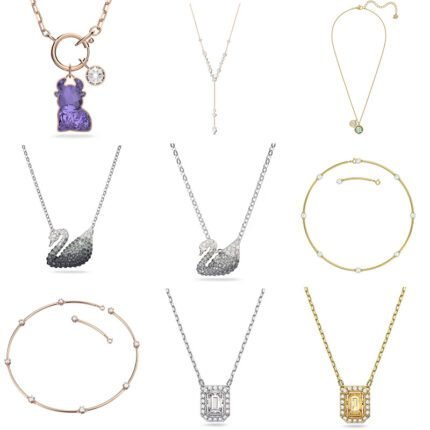 Shining Square Zircon Multicolor Pendant  Necklace