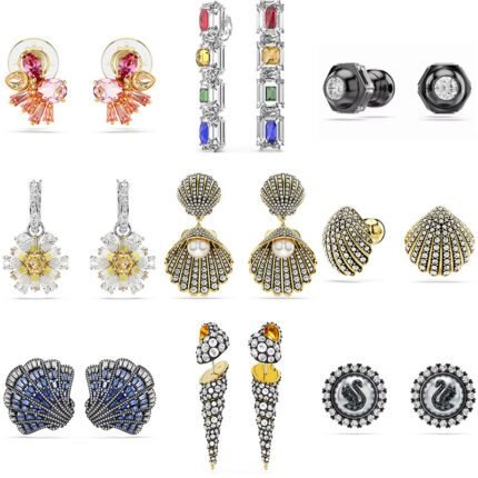 Ocean series zircon inlaid earrings