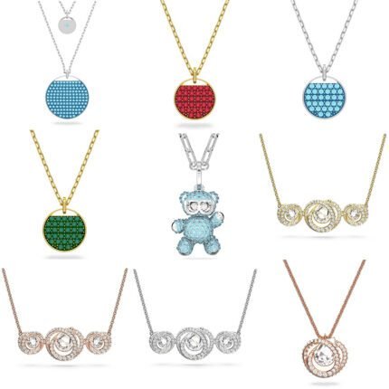 Shining Zircon Round Pendant  Necklace