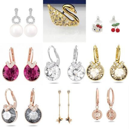 2024 New Fashionable and High end Sparkling Zircon Women's  Multi functional Earrings