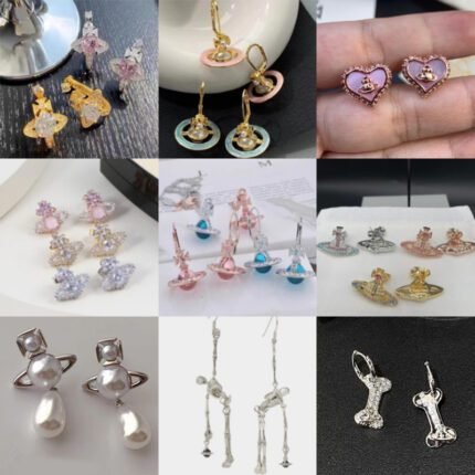 2024 New Exquisite Silver Bone Inlaid Diamond Earrings