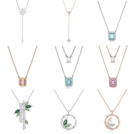 Shining Zircon Bamboo Pendant  Necklace