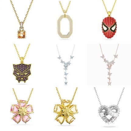 Cartoon zircon pendant  necklace