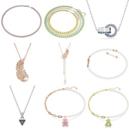 Fashionable and high-end sparkling round zircon  multiple necklaces