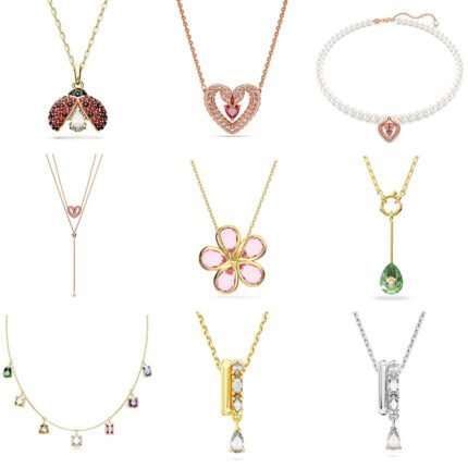 Sparkling Zircon Flower  Multiple Necklaces