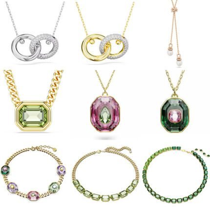 2024 New Sparkling Zircon Double Loop Pendant Necklace