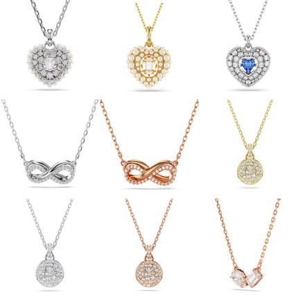 Sparkling Zircon Multiple Love Pendant Necklace