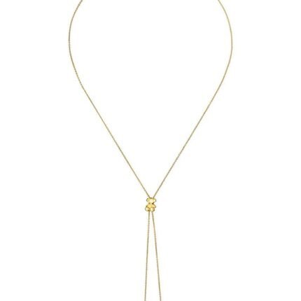 Naszyjnik ze srebra pokrytego złotem Bold Bear