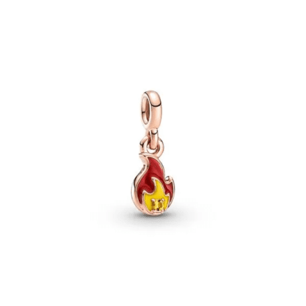 789690C01 FIRE 14K ROSE GOLD-PLATED DANGLE CHARM