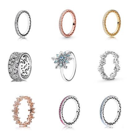 Fashionable 925 silver heart-shaped hollow design ring, with multiple styles to choose from