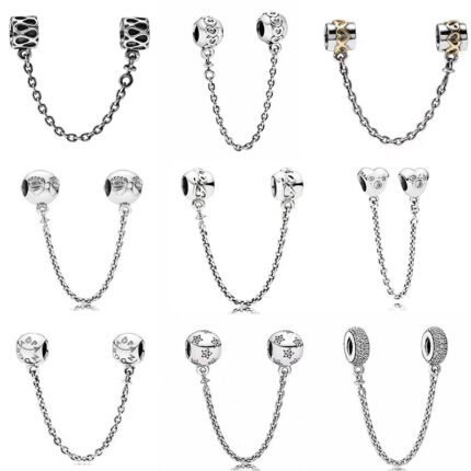 Fashionable 925 silver fine grain safety chain, diverse styles, can be freely matched