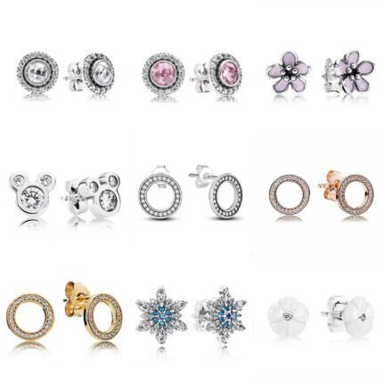 Fashionable 925 silver earrings with rich, beautiful and practical designs