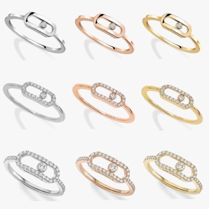 2024 New Luxury Half Round Diamond Ring