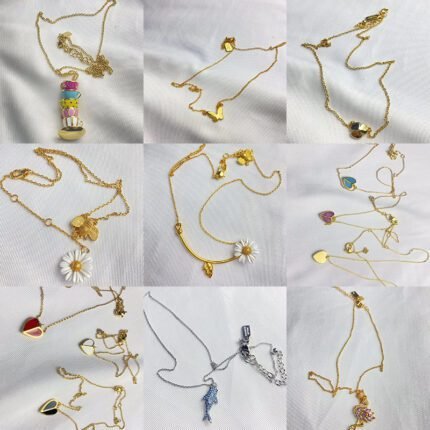 2024 New Fashionable and Versatile Sparkling Zircon Small Animal, Love Multiple Pendant Necklace