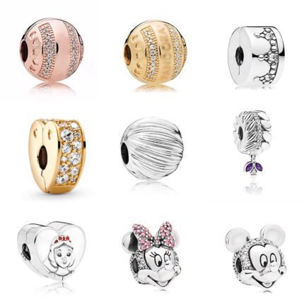 New 925 Silver Practical Clips with Multiple Pattern Styles to Choose from