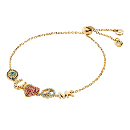 Fashionable and versatile 925 silver material with colorful zircon inlaid graphics, high-end gold bracelet
