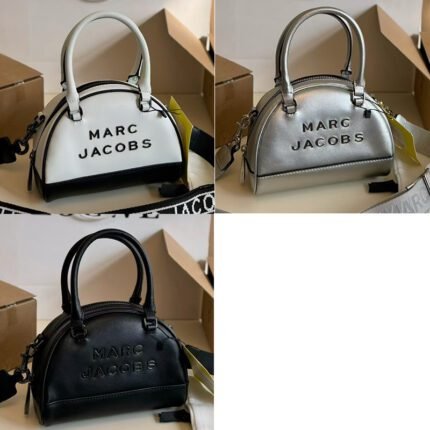 New fashionable and trendy cowhide material bowling shell bag with retro design, suitable for daily travel and gatherings