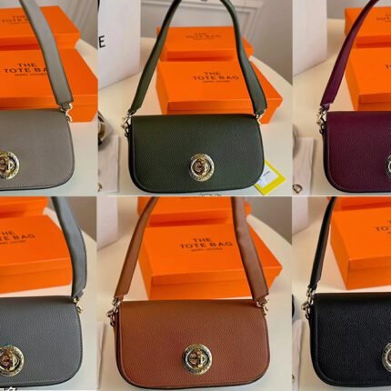 Fashionable and versatile retro baguette bag, diagonal cross bag, personalized rotating unlock, suitable for daily travel and gatherings