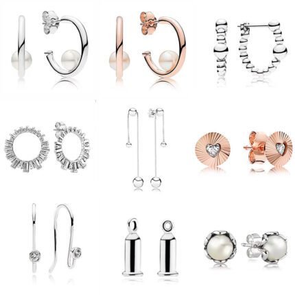 New fashion design with 925 silver pearl earrings and other styles, niche style