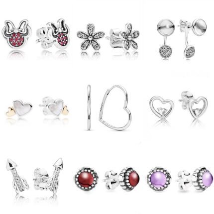 New 925 Silver Mickey Mouse Minnie Earrings and other styles, personalized design