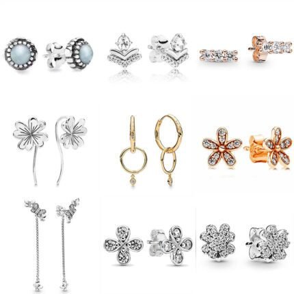 Newly designed high-quality 925 silver zircon earrings, available in various styles