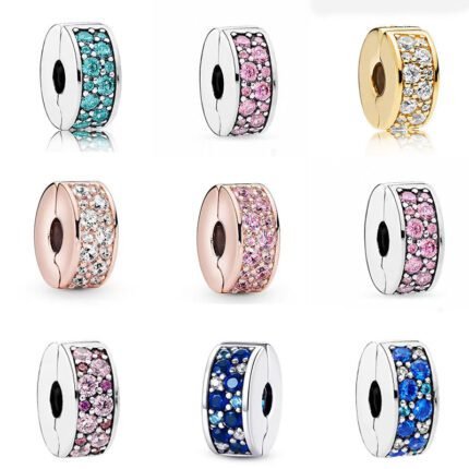 Fashionable 925 silver colored zircon multifunctional clips, multiple styles