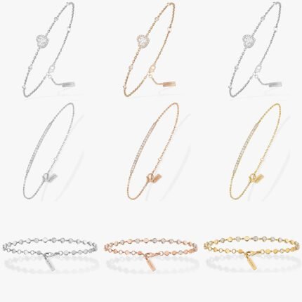 2024 New Exquisite Gold Multi Ring Diamond Bracelet