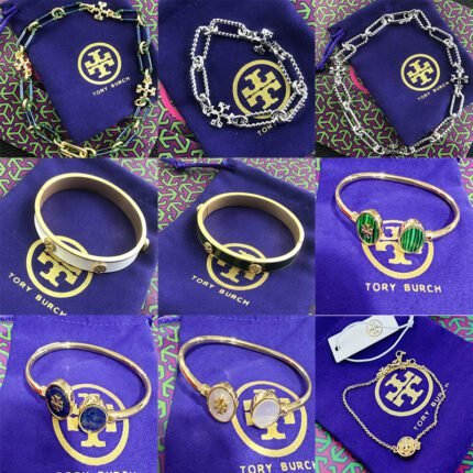 Multi colored round zircon double T opening bracelet, chain twisted rope double T bracelet