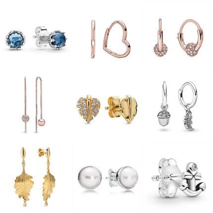 New 925 silver high-quality personalized design zircon earrings, can be freely matched