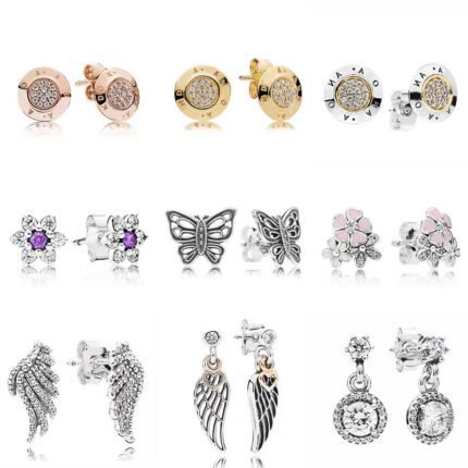 New high-end 925 silver butterfly earrings and other styles to choose from