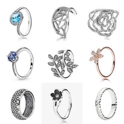 Fashionable hollow design 925 silver high-quality rose ring, with multiple other styles to choose from