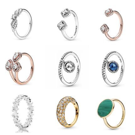 Fashionable 925 silver high-quality diamond studded ring, with multiple other styles to choose from