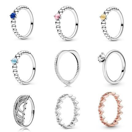 Fashionable 925 silver crown heart-shaped hollow ring, with novel and diverse styles