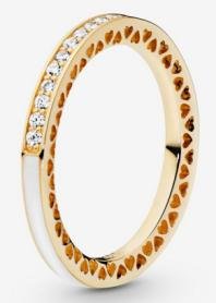 Personalized design 925 silver high-quality heart-shaped hollow diamond ring